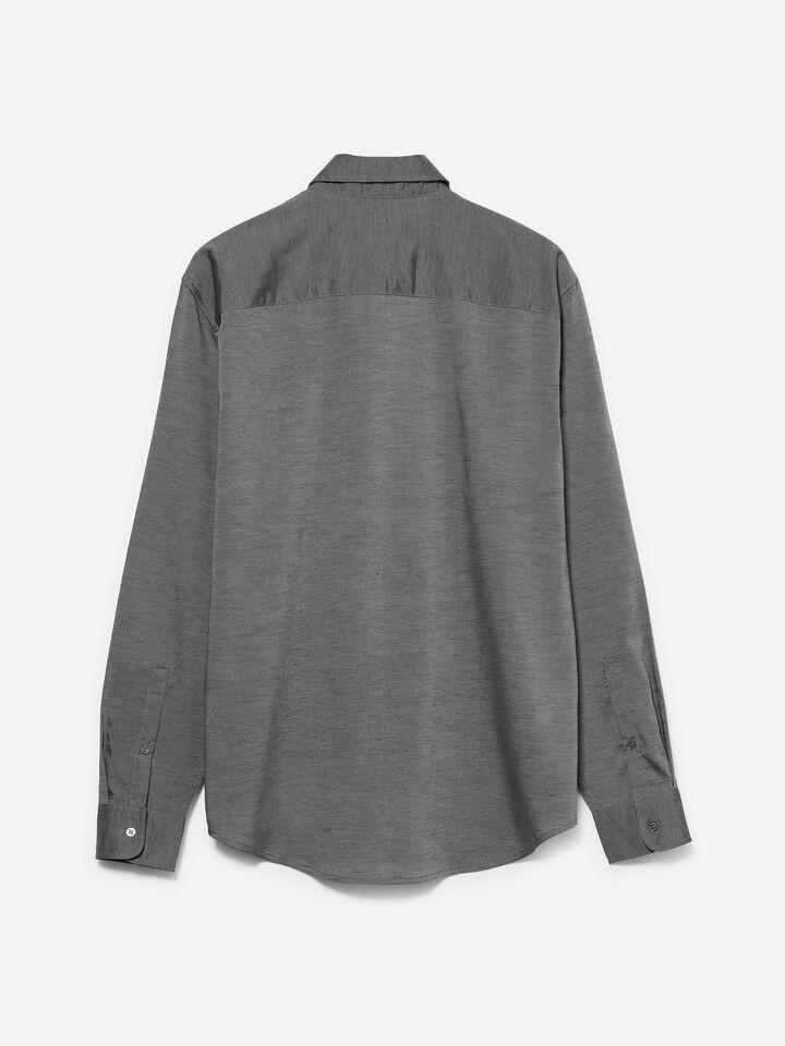 Camicia button down grigio scuro - camicie regular da uomo - Grigio Scuro | Sisley image number 2